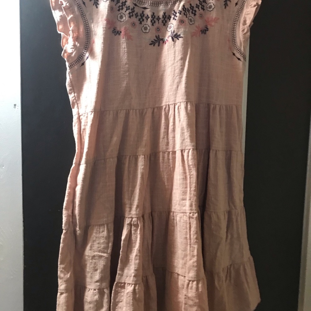 Knox Rose Pink Tiered Flutter Sleeve Sundress